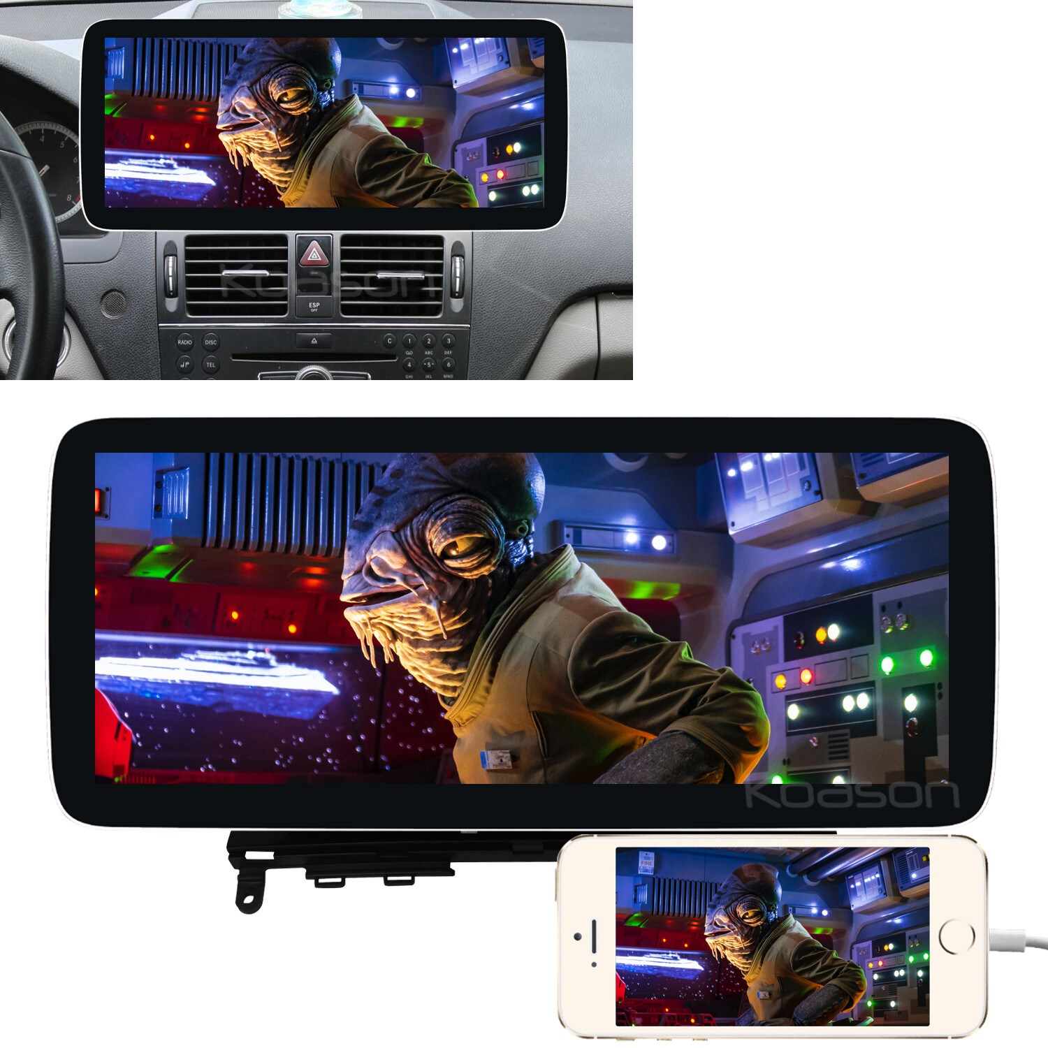 SMOONAVI 12.3” Mercedes Benz C W204 Screen 8+128G Android13 Carplay Autoradio