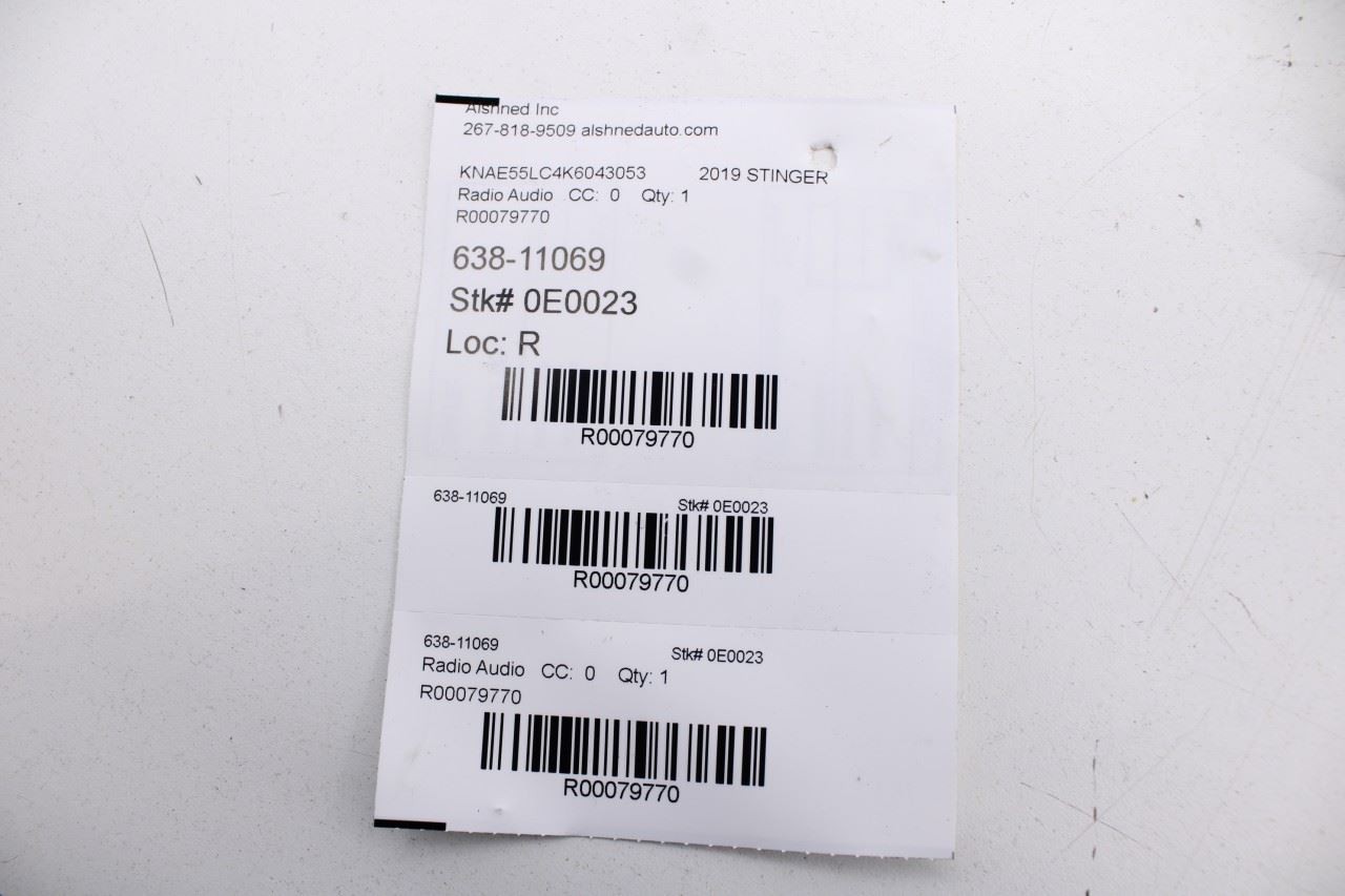 2018-2021 Kia Stinger GT2 AWD Harman External Amplifier Amp 96370-J5000 OEM