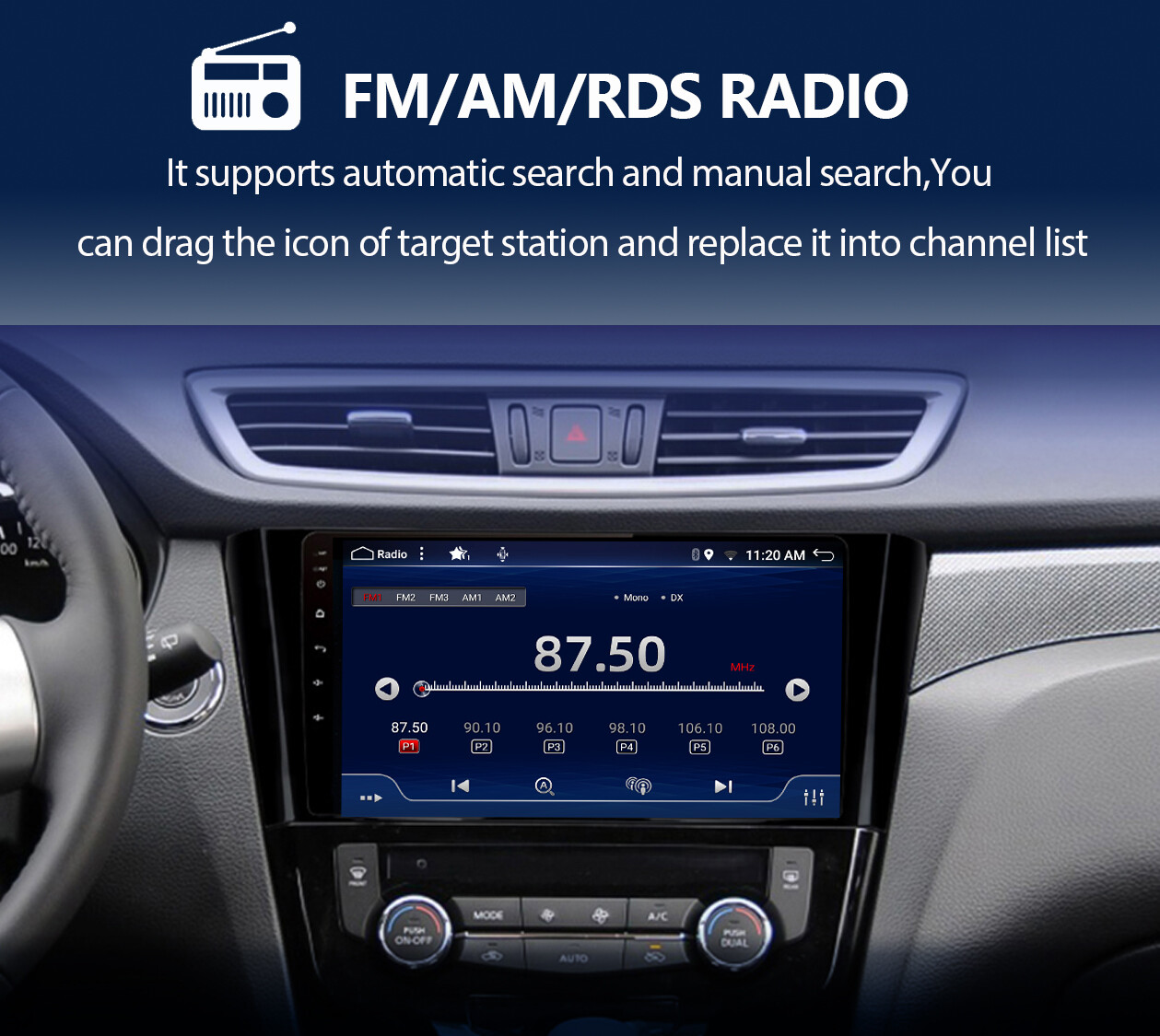 8G+256GB For Nissan Xtrail Qashqai Rogue Car Stereo Radio GPS Android 13 CarPlay