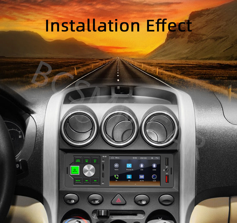 Car Stereo Radio MP5 Player Single 1Din FM For Carplay Bluetooth USB W/Camera