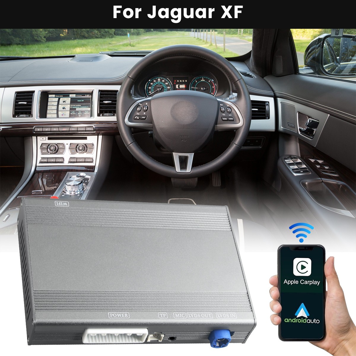 Wireless CarPlay Android Auto Fit for Jaguar Land Rover With Harman/Bosch System