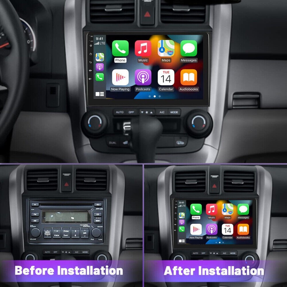 For Honda CRV 2007-2011 Carplay Android 15 Car Stereo Radio GPS Navi WIFI 128GB
