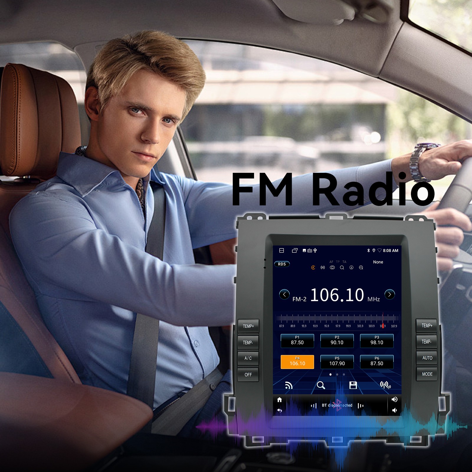 For Lexus GX470 2002-2009 Toyota Prado Car GPS Stereo Radio CarPlay Android 13
