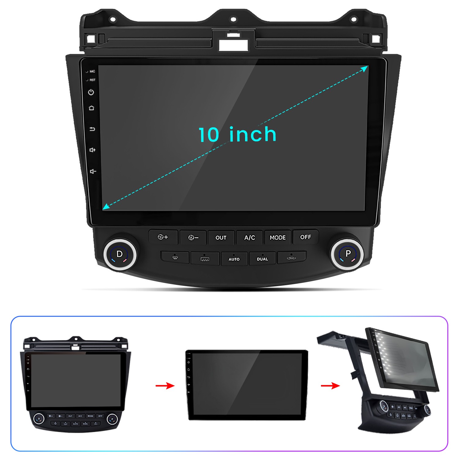 Carplay Car Stereo Radio Android For Honda Accord 2003-2007 GPS WIFI FM RDS 64GB