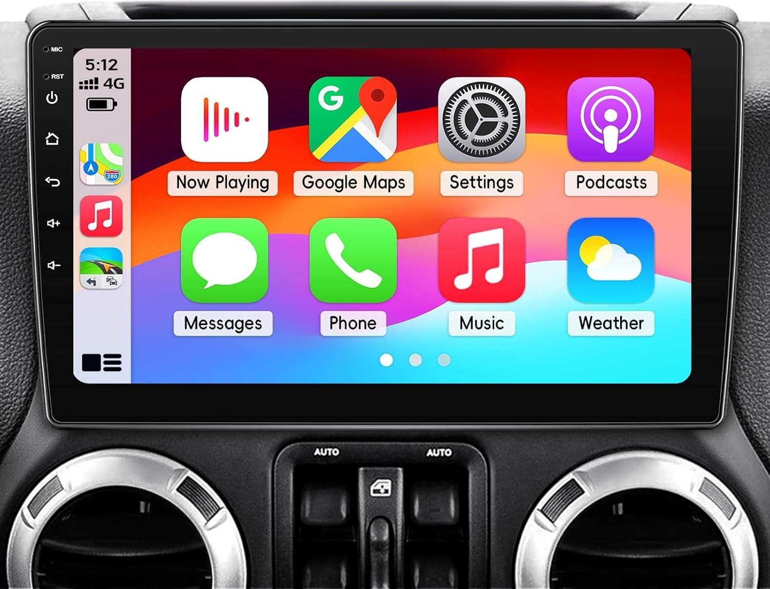 Car Radio Stereo for Jeep Wrangler JK 2007-2018,2G+64G 10inch