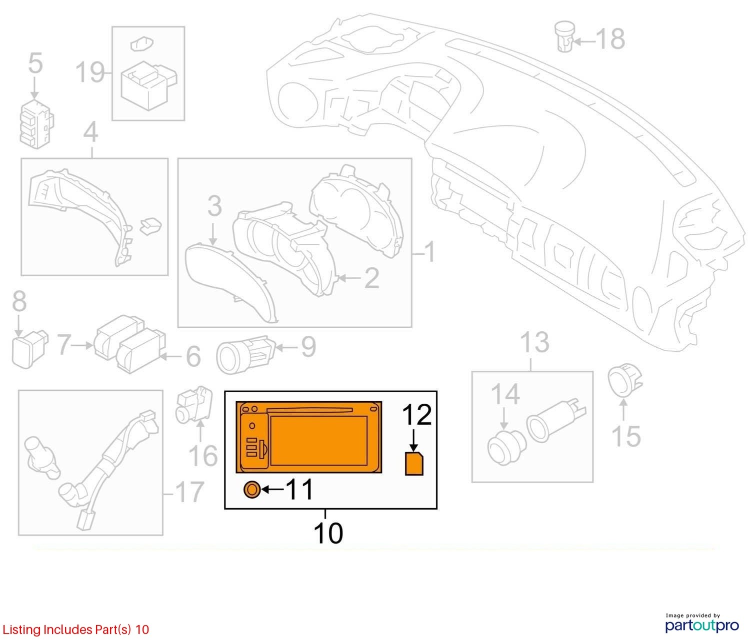 Radio Screen Not Work Properly PN 86271CA630 OEM 2014 Subaru BR-Z