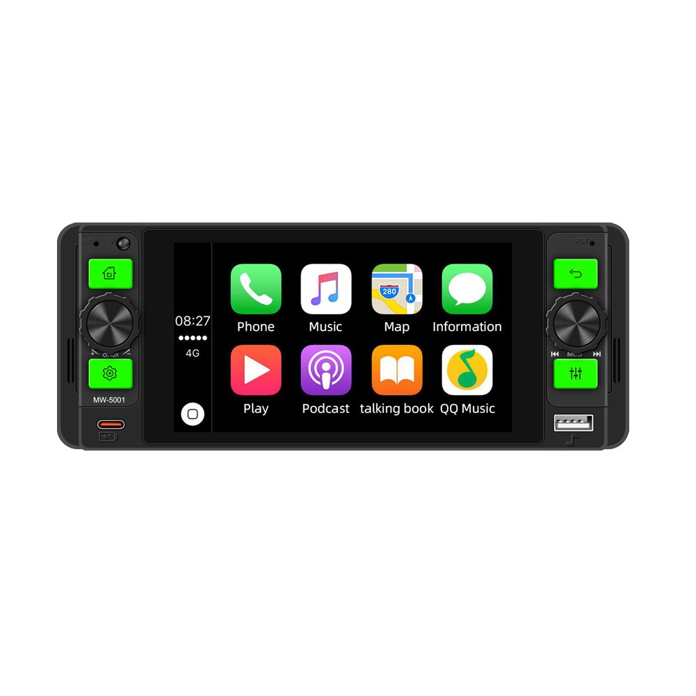 5in Car Stereo Radio Player Touch Screen Bluetooth FM RDS For Wireless Carplay