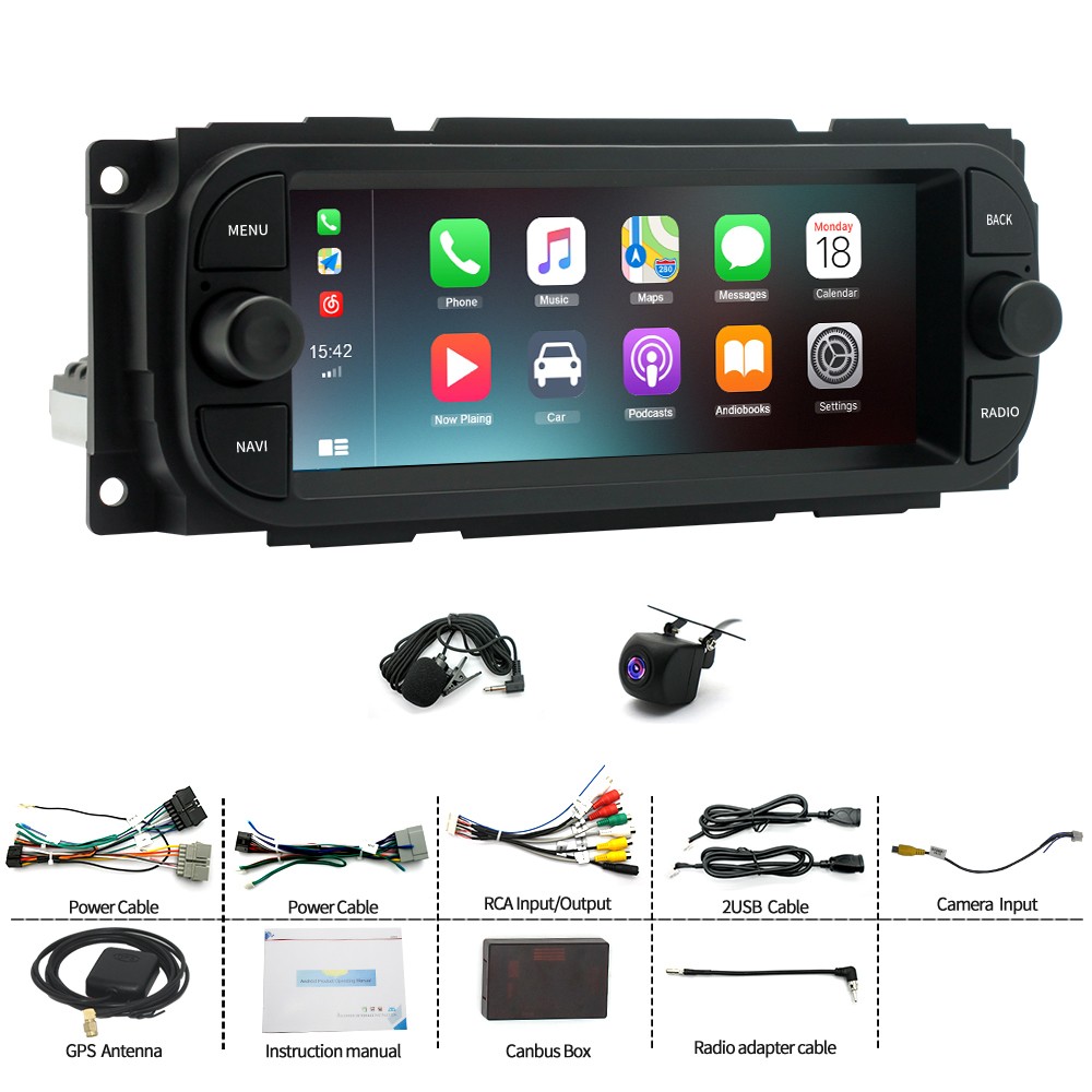 For 2003-2006 Jeep Wrangler 6.86″ Android 13 Carplay Car Stereo Radio GPS Navi