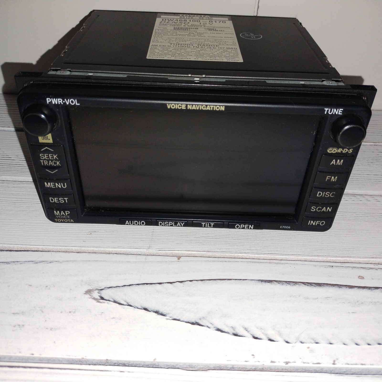 2005 2006 2007 OEM Toyota Sequoia 86120-0C160 Screen Not Working AS IS FOR PARTS