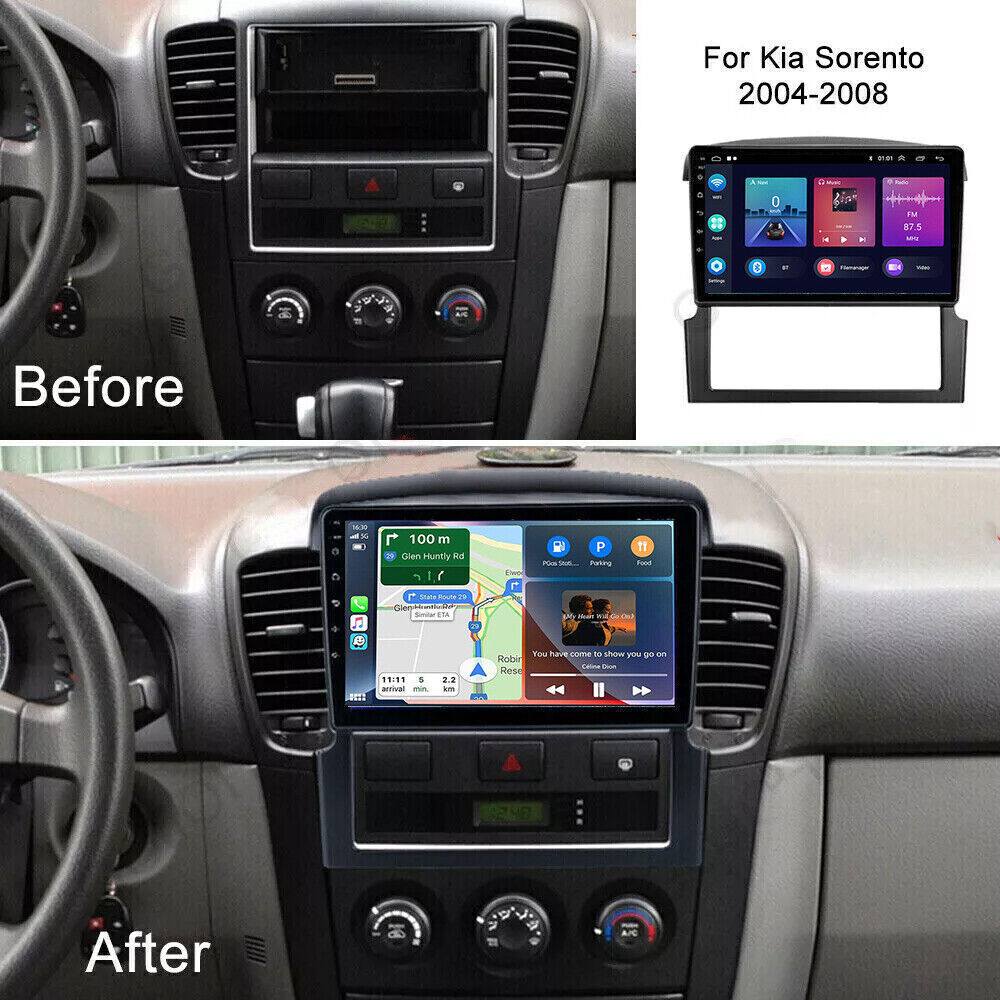 Android Wireless Carplay Car Stereo WIFI GPS Navi Radio For Kia Sorento 2004-08