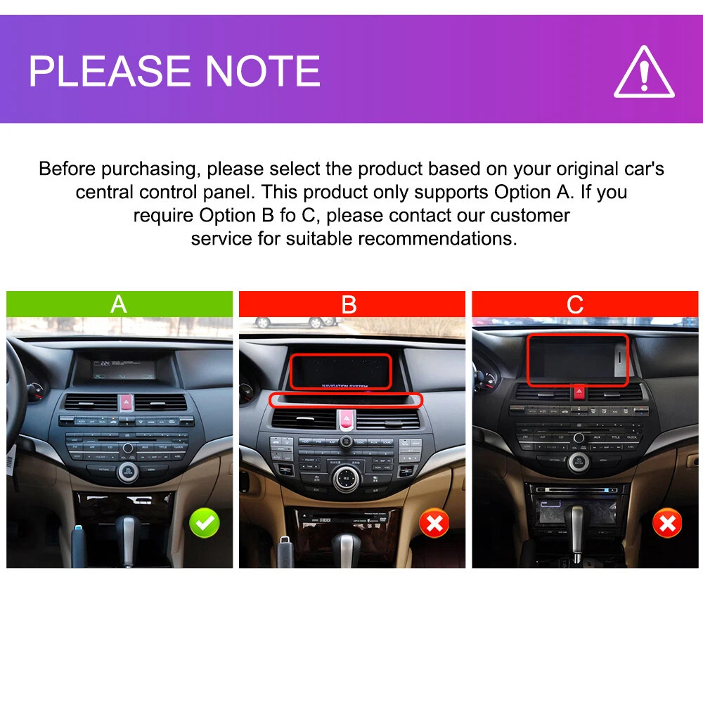 For 2008-2012 Honda 8th Accord Car Radio Stereo Carplay 4+64G 10in Auto Carplay