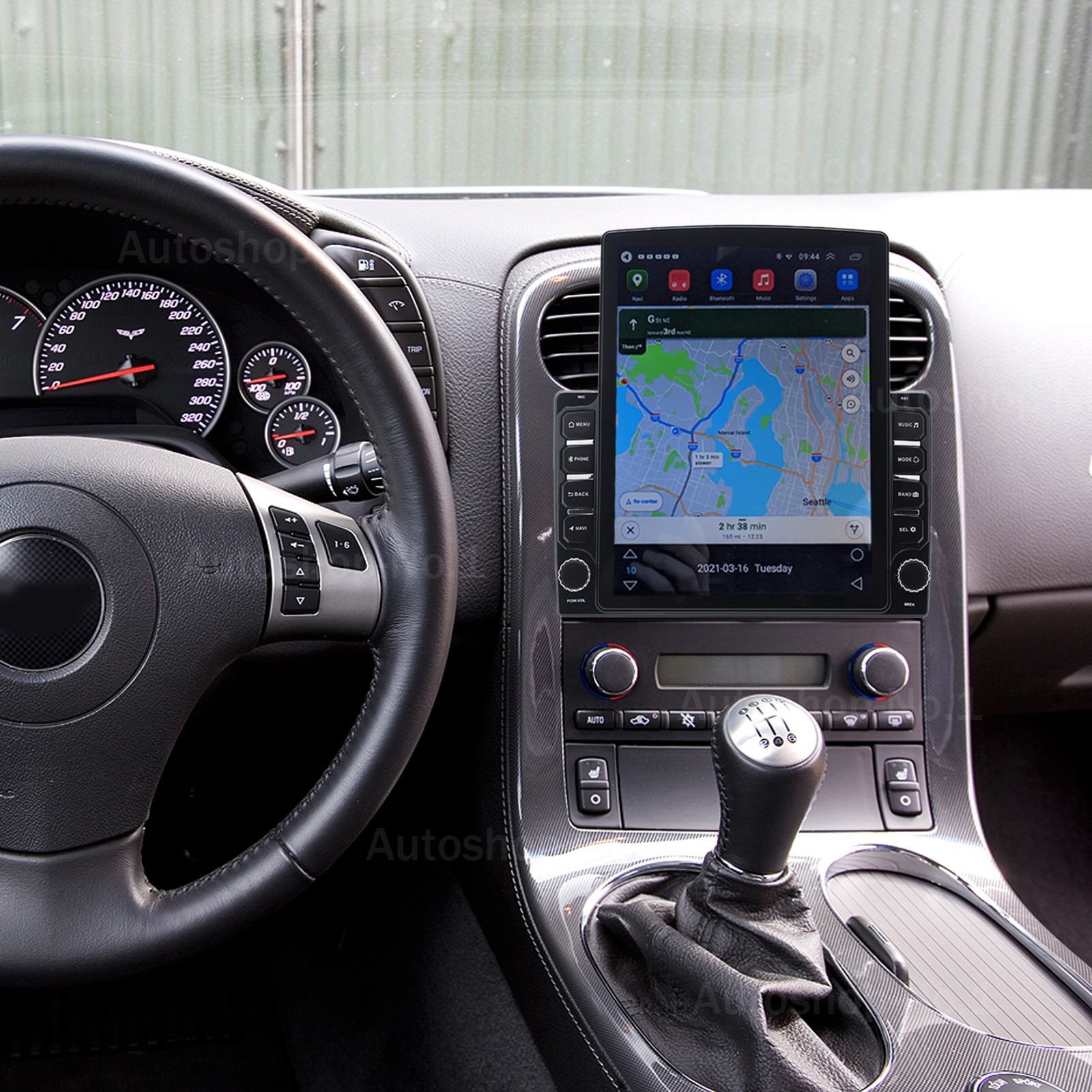 For Chevrolet Corvette 2005-2013 Car Radio Stereo GPS Navi BT Carplay Android 15