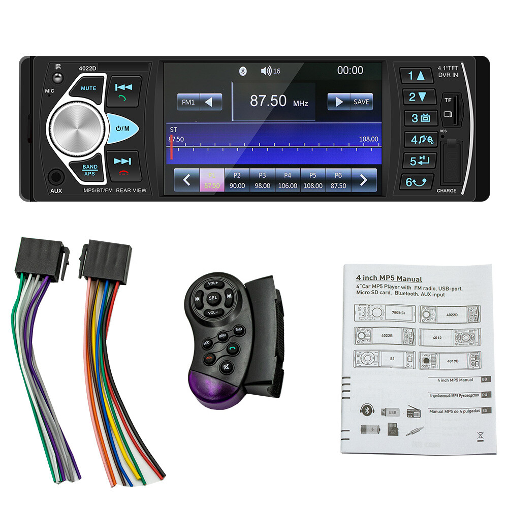 4.1 Inch Car Stereo Radio Player MP5 Bluetooth Hands-free Autoradio 1Din