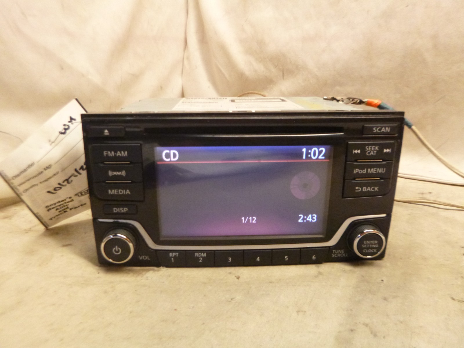 18 19 Nissan Sentra Satellite Radio Cd Mp3 28185-4AF6A RAT49