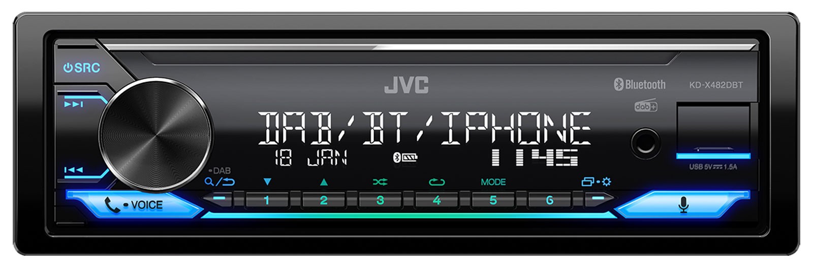 JVC Bluetooth DAB USB MP3 Car Stereo for VW Golf V VI Touran Passat 3C Caddy EOS