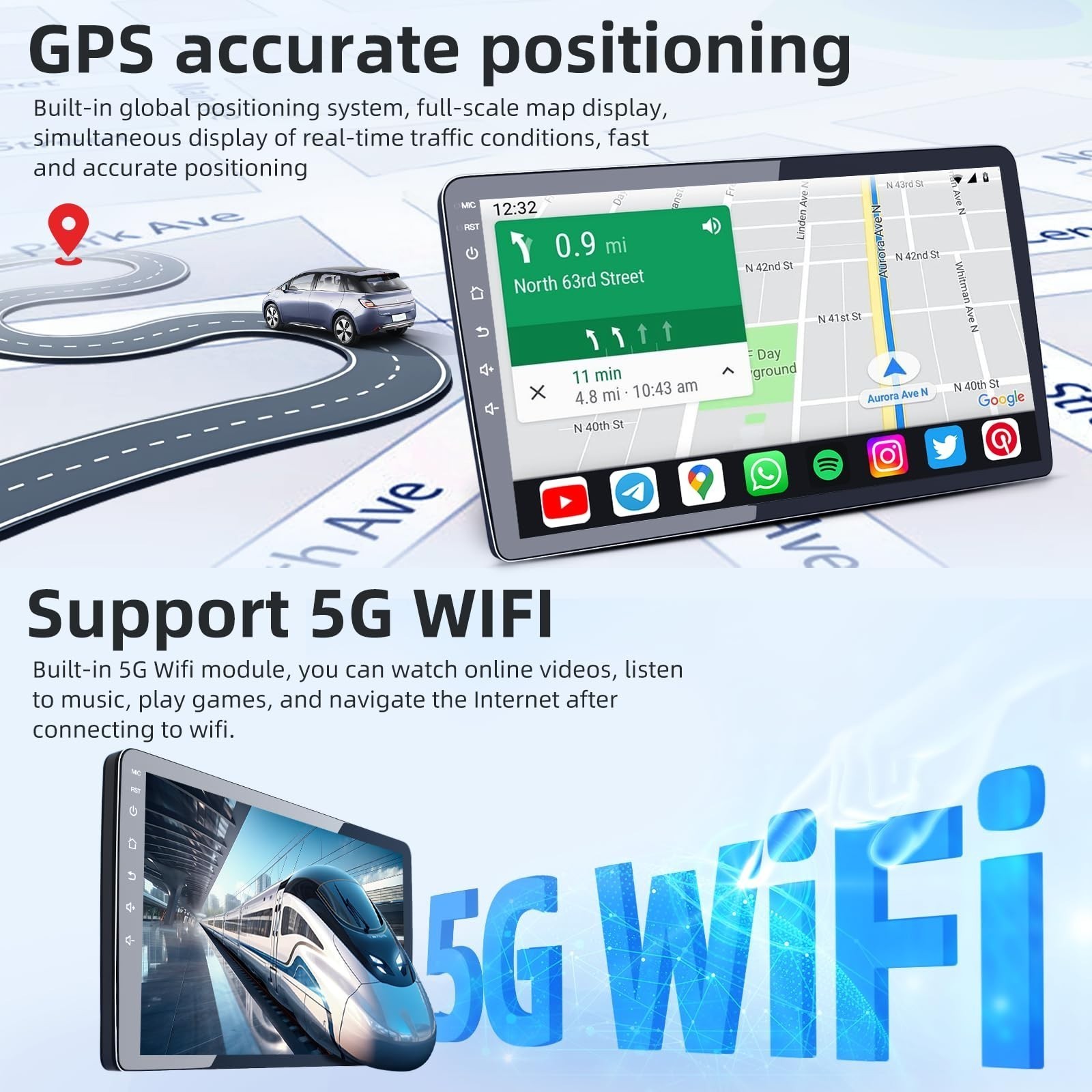 Car Radio Stereo Carplay For Nissan X-Trail 4+64G 10in Media Car