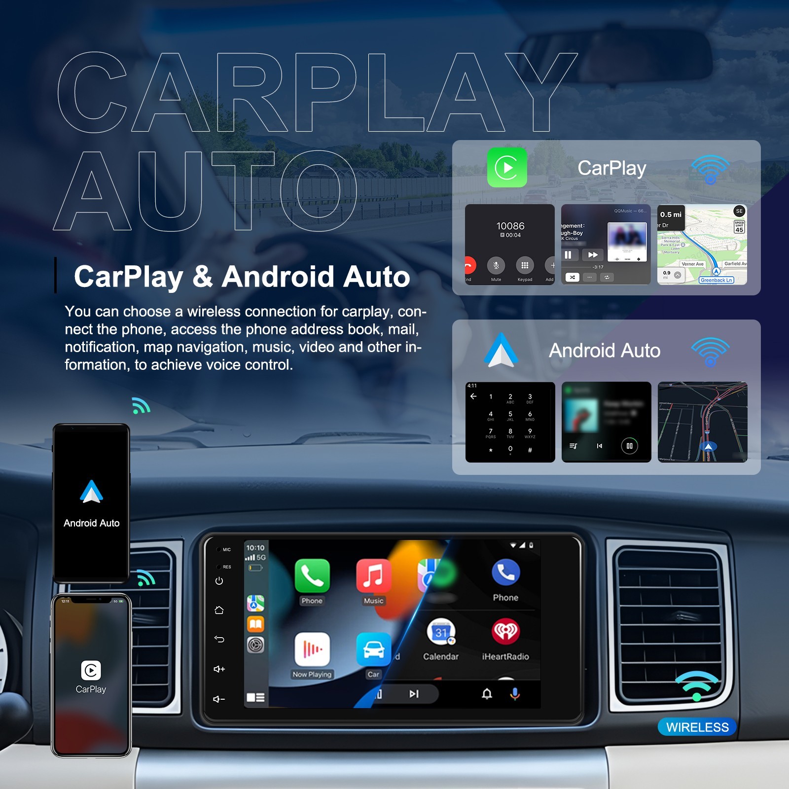 For 2000-2006 Toyota Tundra Sequoia CarPlay Android 13 Car Radio Stereo Cam IPS
