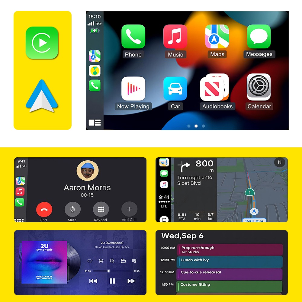 Auto Car Play Wireless Adapter CarPlay Dongle Fits iPhone IOS-/Android Plug&Play