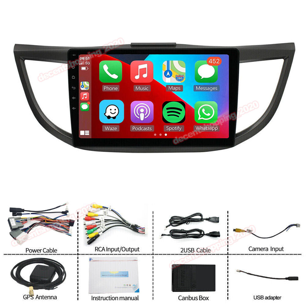 For 2012-2016 Honda CRV Apple Carplay Android 13 Car Stereo Radio GPS NAVI 10.1″