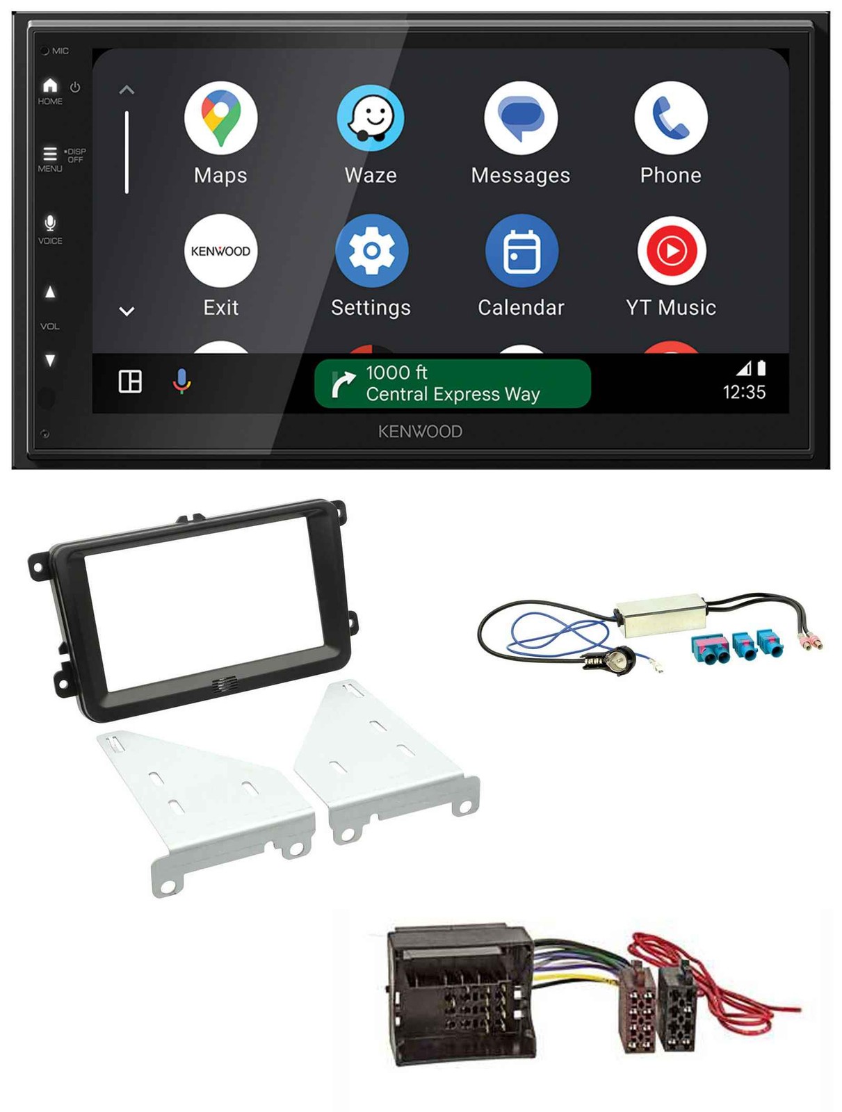 Kenwood DAB Bluetooth USB MP3 2DIN Car Stereo for VW Seat Skoda Diversity