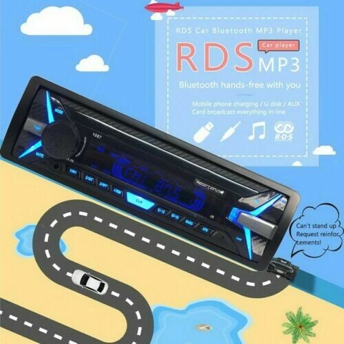 Arrangement AC79307 1DIN Car Stereo RDS+AM FM TF MP3 Player AUX Bluetooth Panel