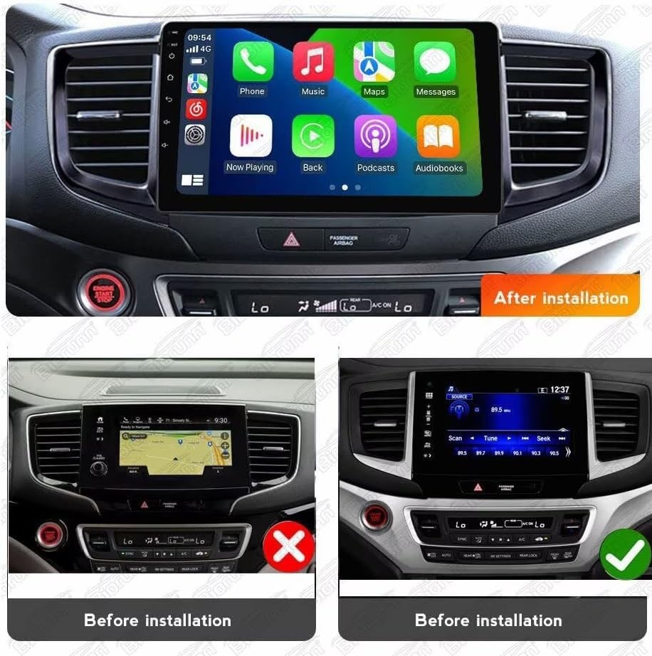 Car Radio Stereo Carplay For 2016-2020 Honda Pilot Head Unit GPS
