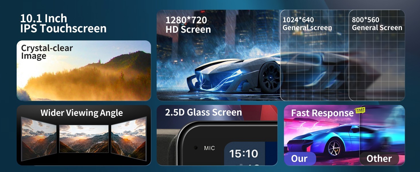 Jeep Renegade 2015-2020 Android 14 Car Stereo 10.1″ Touch Screen Radio w/CarPlay