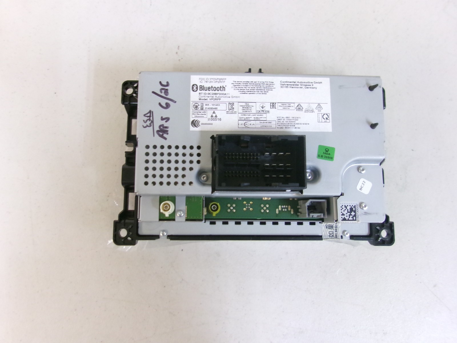 2018-19 Jeep Renegade Compass 7 in. Touchscreen Sat Radio Module 00521094010