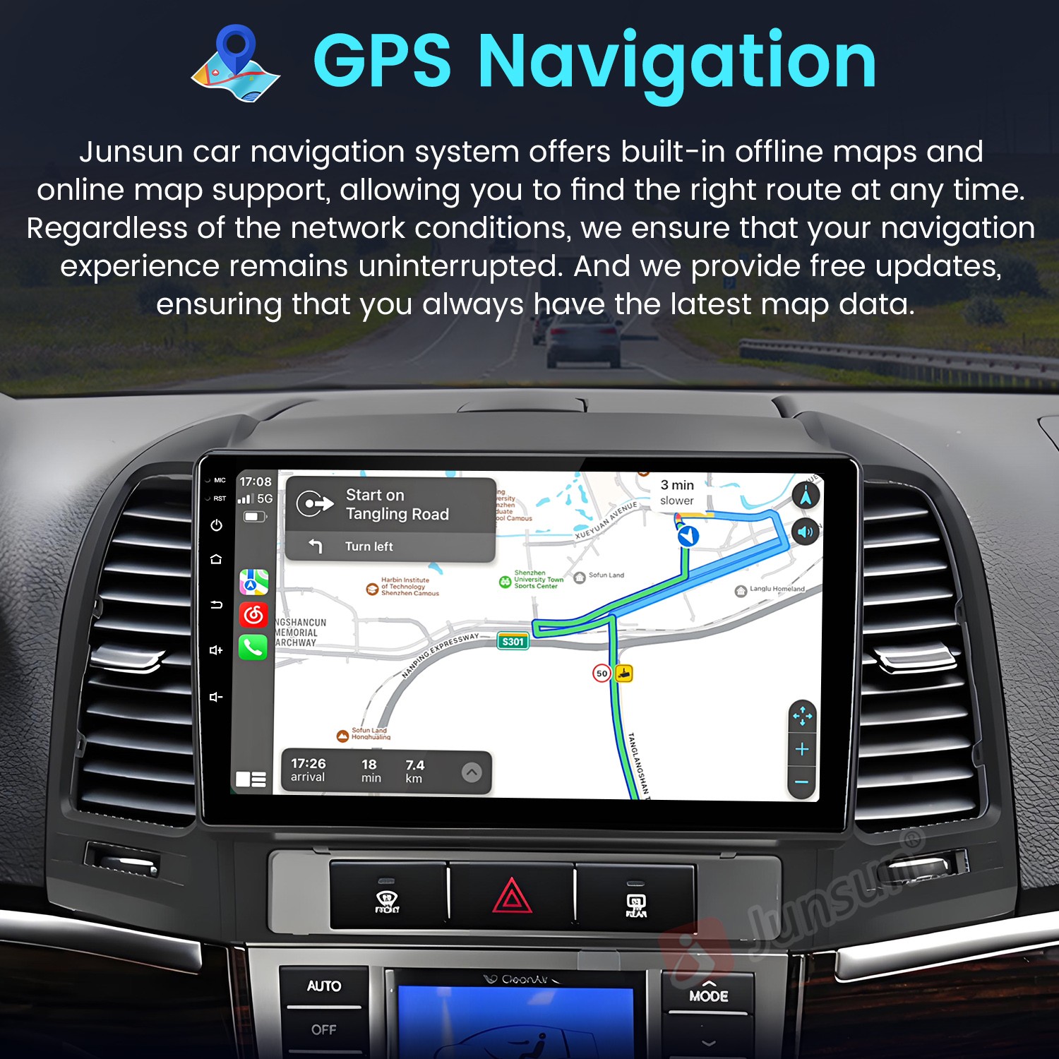 4+64G Carplay Android14 For Hyundai Santa Fe 2 2006-12 Car Stereo Radio GPS Navi