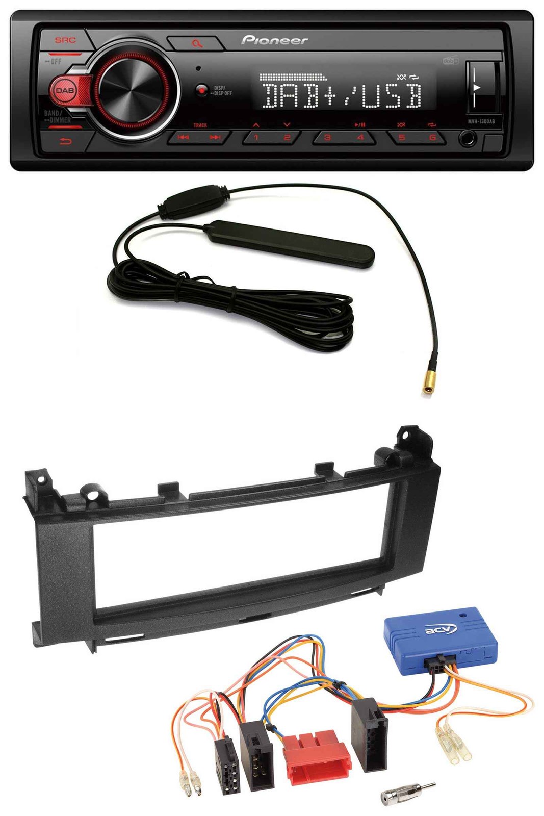 Pioneer MP3 DAB 1DIN CAN Bus USB Car Stereo for Mercedes A B Original Audio 5 Sou