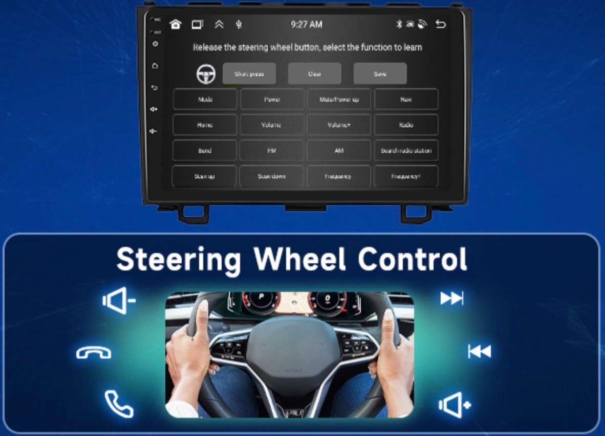 9”inch Car Radio Stereo for Honda CRV2007-2011 Android 13 GPS 4+64G BackupCamera
