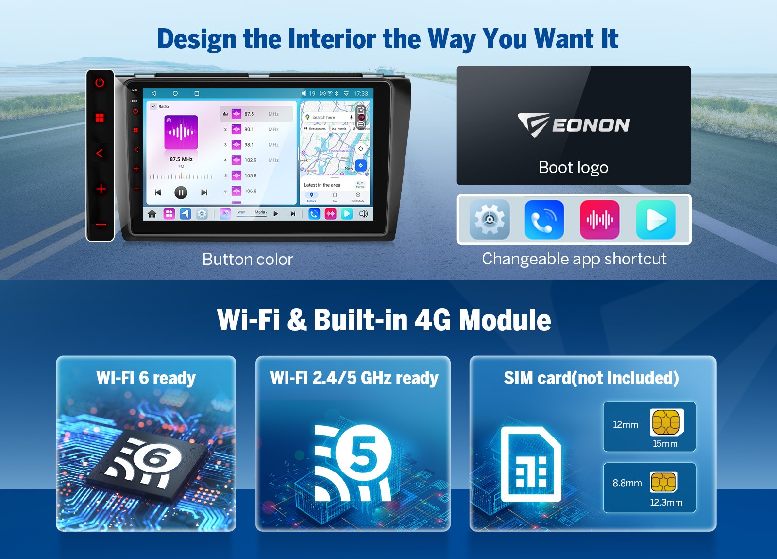 9″ QLED 6+64 Android 14 Car Stereo CarPlay GPS Radio for Mazda Mazdaspeed3 04-09
