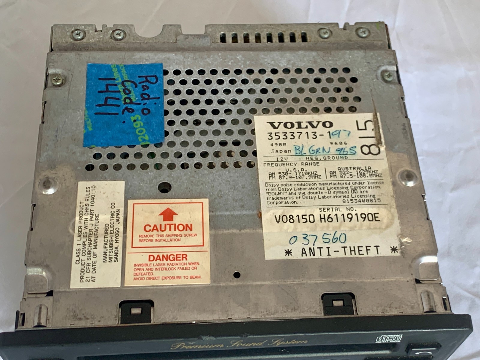Volvo SC-815 Premium car radio stereo Volvo 960, 850, v70, s70 SC-815 3533713-1