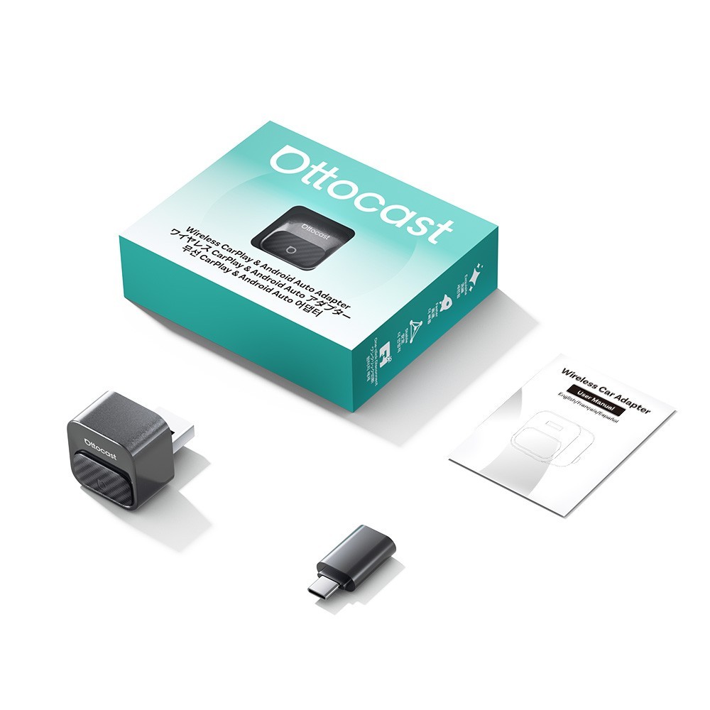Ottocast Mini Core Wireless USB Carplay Adapter Dongle For iPhone Android Auto