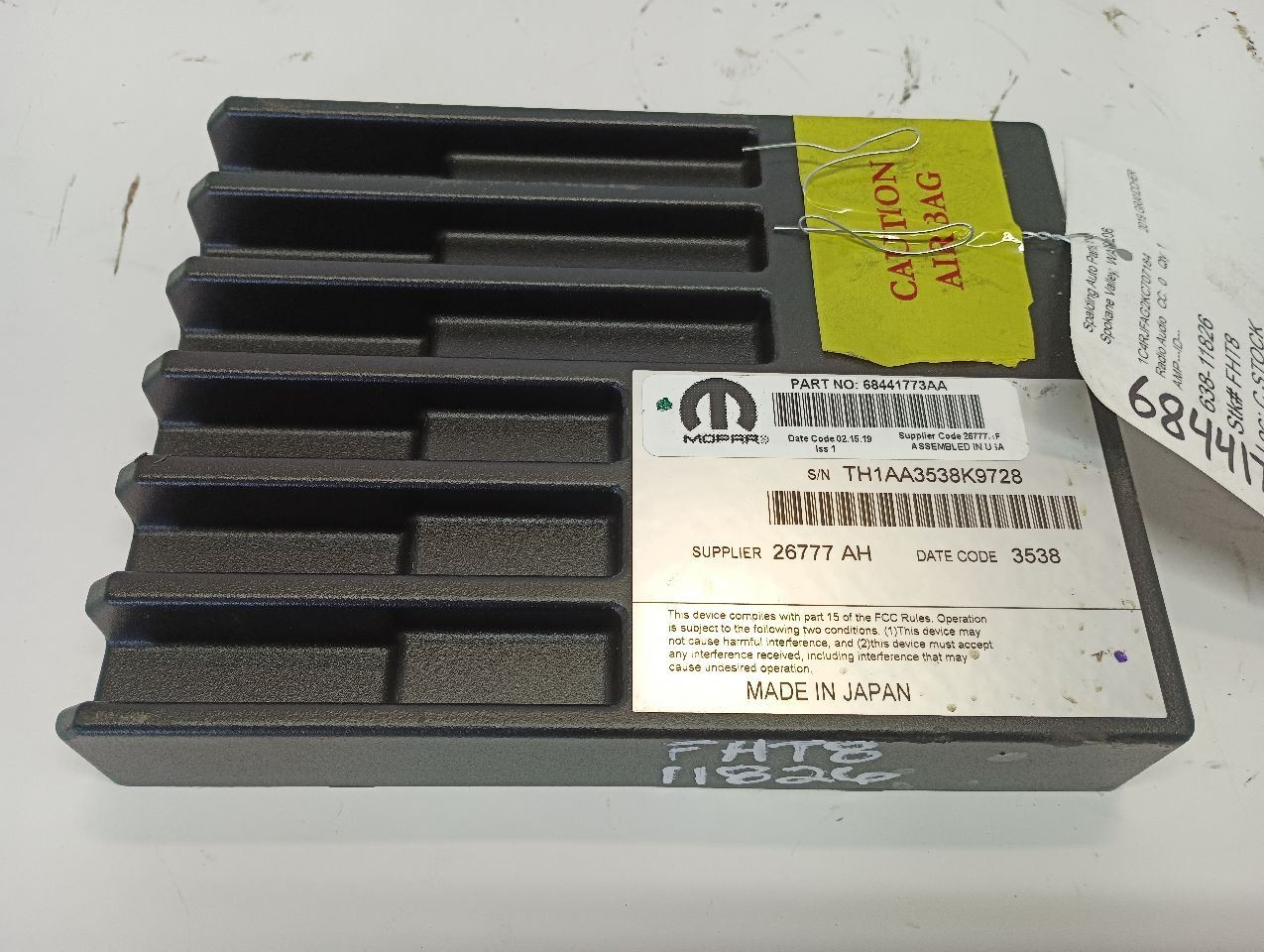 68441773AA Audio Amplifier from 2019 GRAND CHEROKEE 12913600