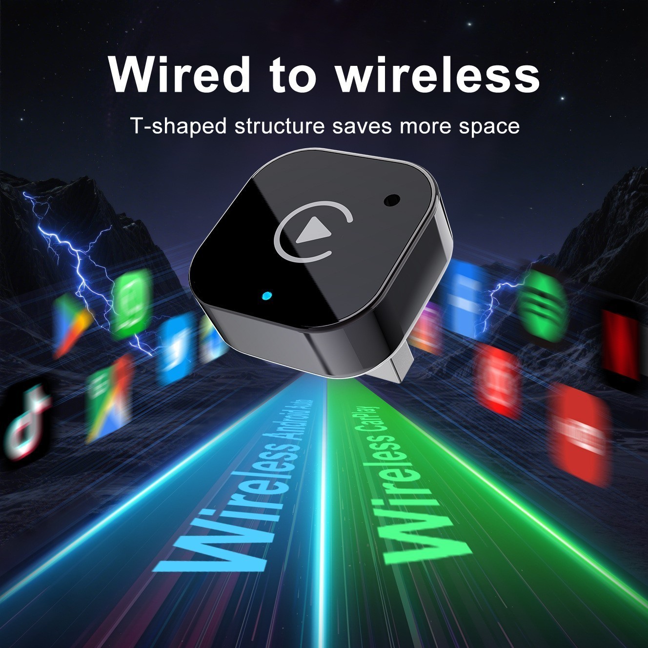 2026 USB Wireless CarPlay Adapter For iPhone Apple Wireless Dongle Plug Play