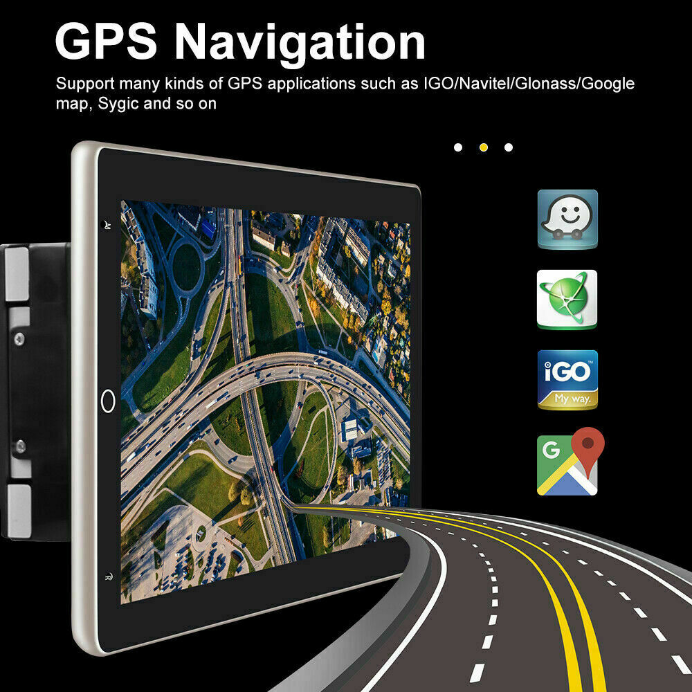 10″ 2DIN Android 13.0 Car Stereo Radio Carplay GPS Wifi Rotatable Screen 2G+32G