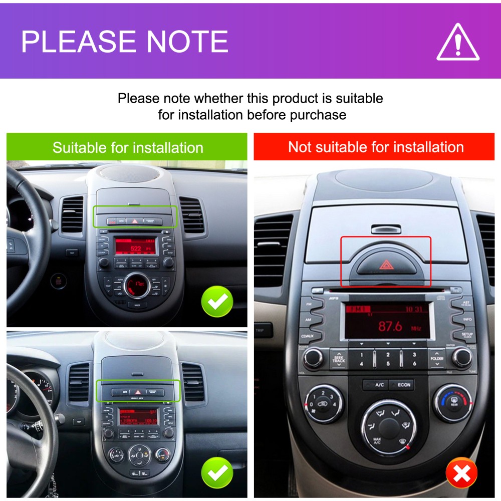 For Kia Soul 2010-2013 Car Stereo Radio Android 15 9” Carplay GPS WIFI 2G+64GB