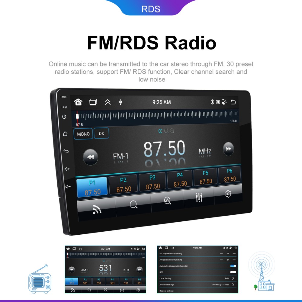 6+128GB Carplay For Toyota Corolla 2009-2013 Car Stereo Radio Android15 GPS WIFI