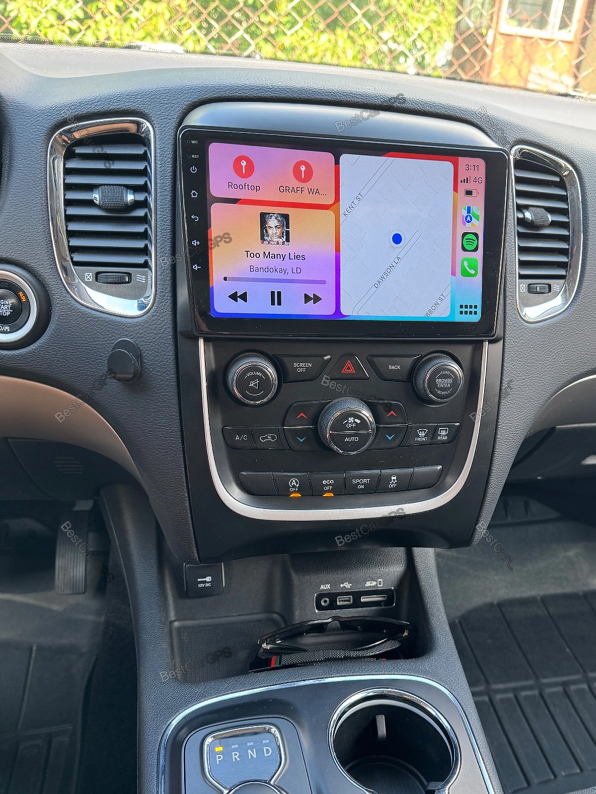 4+64G Android 15 CarPlay Stereo Radio GPS Sat Nav 9″ For Dodge Durango 2014-2020