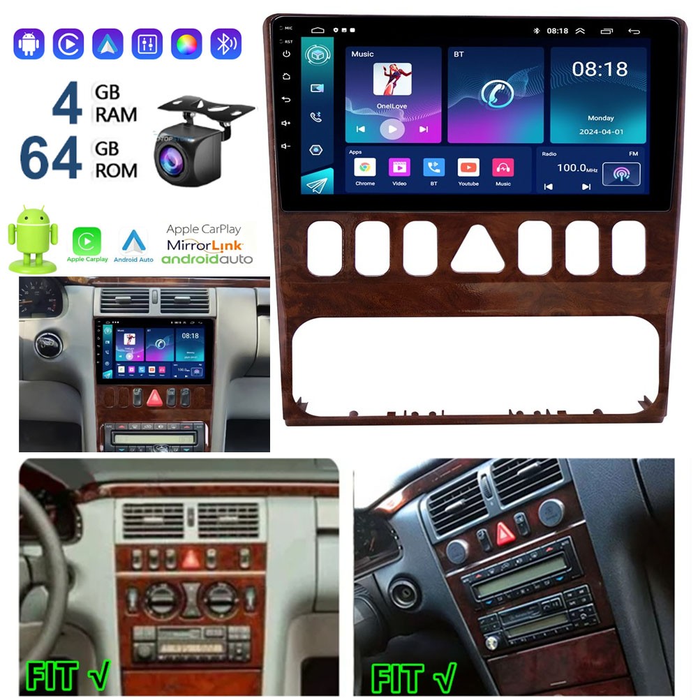 9″ For 1994-2003 Mercedes-Benz E-Class W210 S210 Carplay Stereo Radio GPS Player