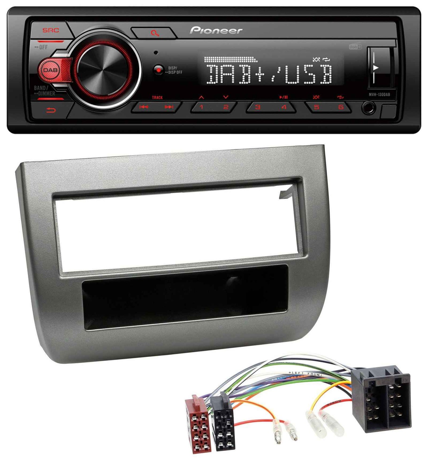 Pioneer MP3 1DIN DAB USB AUX Car Stereo for Lancia Y (843 03-11) Charcoal