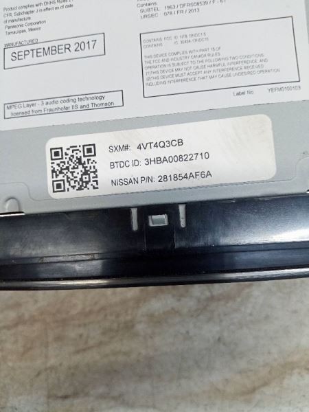 Audio Equipment Radio Receiver Am-fm-stereo Fits 17-19 SENTRA 181421
