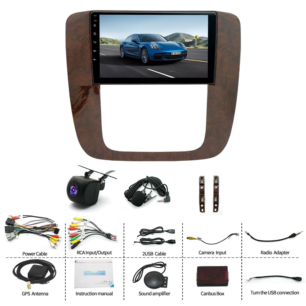 For GMC Yukon Chevy Tahoe Suburban Radio Stereo GPS Navi 64GB Android 15 CarPlay
