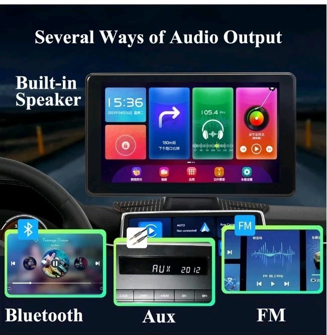 Wireless Apple CarPlay & Android Auto, 7-inch IPS Touchscreen Wireless A-pple Ca