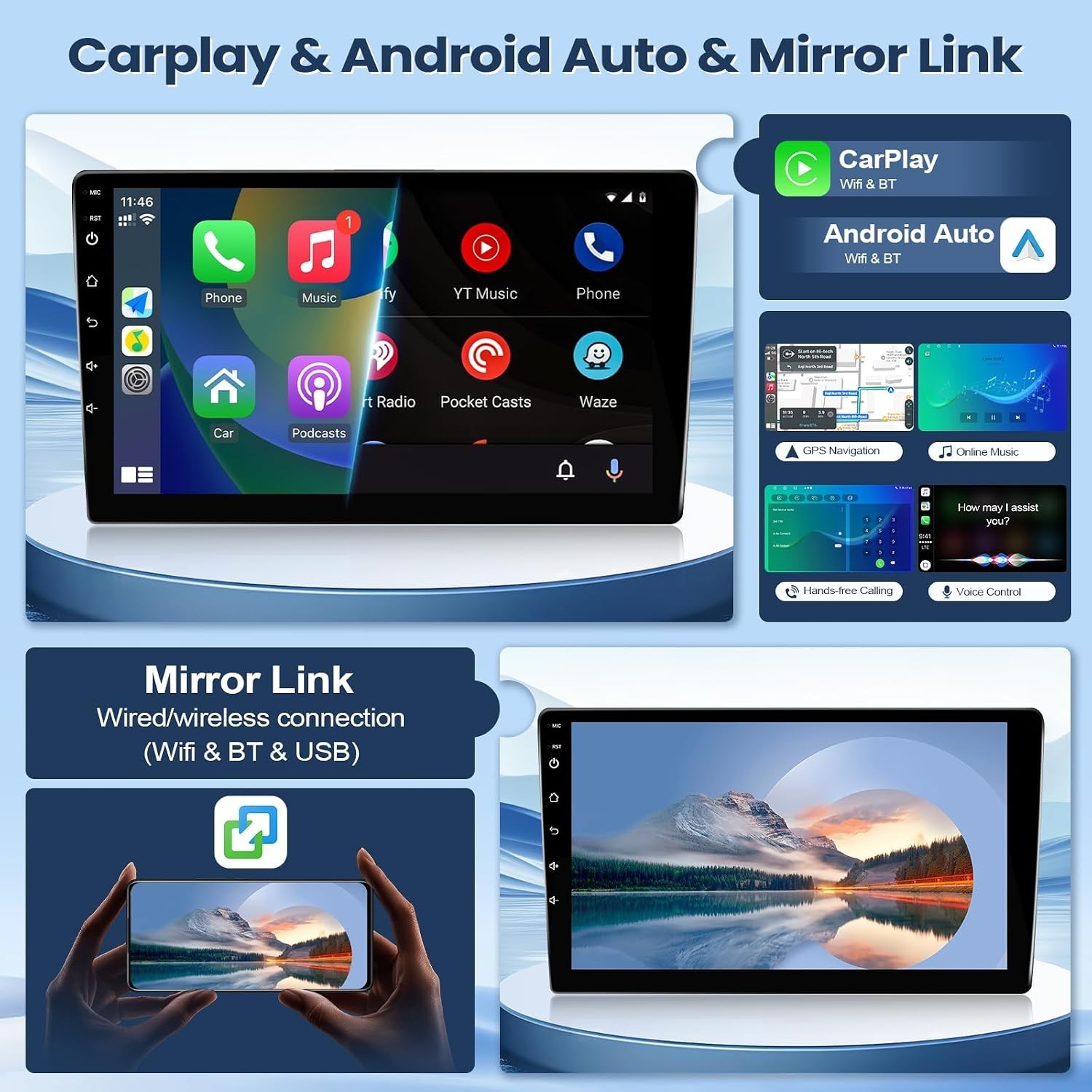 Car Stereo For 2010-2013 Mazda 3 Android Auto 13 9″ Radio CarPlay WiFi GPS BT