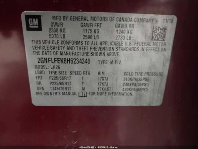 Audio Equipment Radio Receiver AM-FM-MP3-USB Opt Ufu Fits 16-17 EQUINOX 12738581