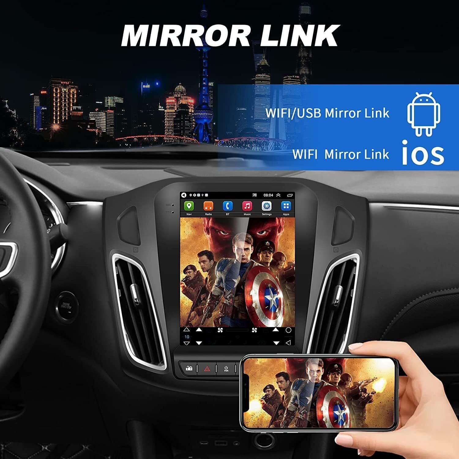 9.7″ For Ford Focus 2012-2018 Android 13 Apple Carplay Car Stereo Radio GPS Navi
