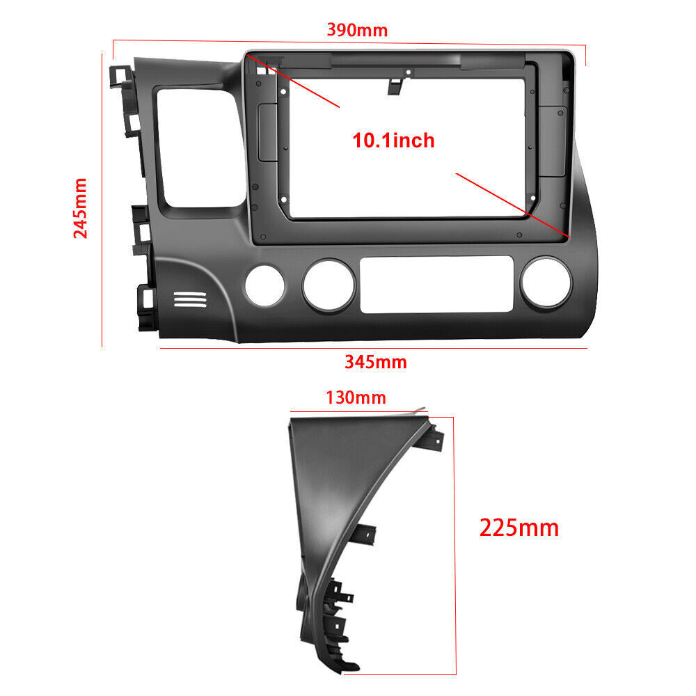 10.1″ Car Radio CarPlay Android 13 WiFi GPS FM 4+64GB For Honda Civic 2006-2011