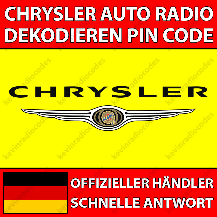 ✅CHRYSLER RADIO DEKODIEREN PIN CODE 300 PACIFICA PT CRUISER GRAND VOYAGER NTG✅